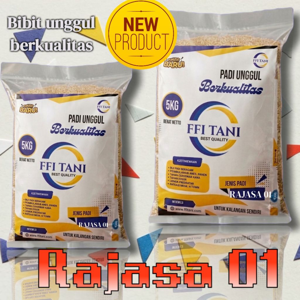 Bibit padi unggul RAJASA 01 Original kemasan 5kg kualitas premium