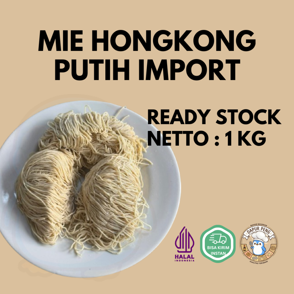 Mie Hongkong Putih Frozen Import