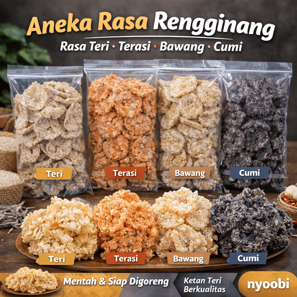 Rengginang Mentah Aneka Rasa Isi 30-40 Keping