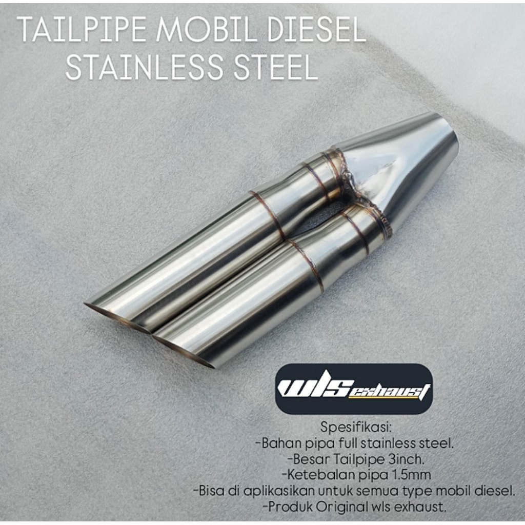 TAILPIPE MOBIL DIESEL STAINLESS STEEL ORIGINAL WLS EXHAUST