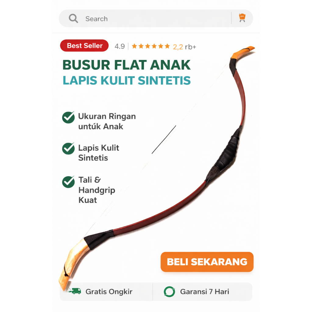 BUSUR FIBER FLAT TURKIS ANAK SD 25 LBS SIYAH INSERT