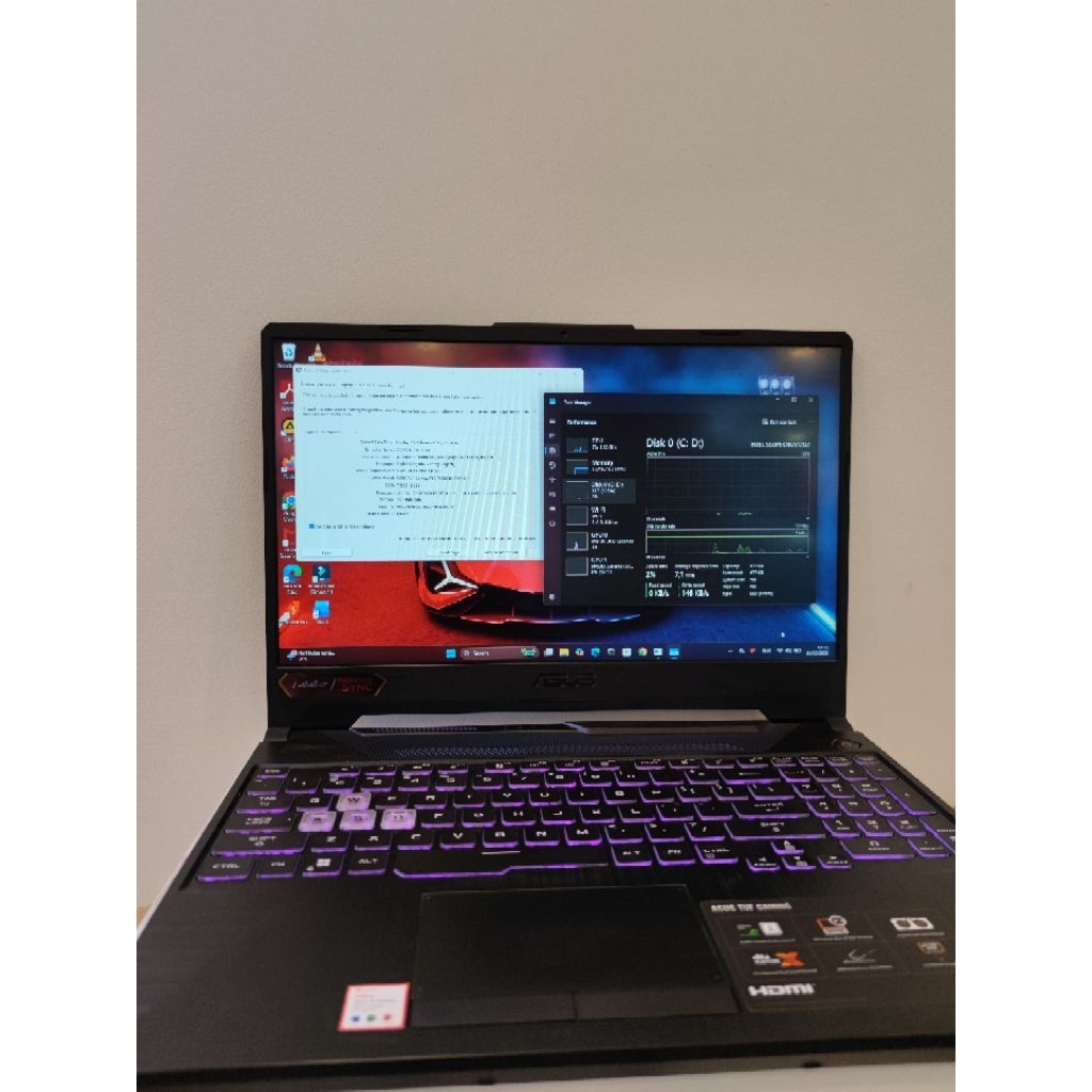 ASUS TUF GAMING FX 506HC | I5 - 11400H | RAM 16GB | SSD 512GB | RTX 3050 | 15 INCH