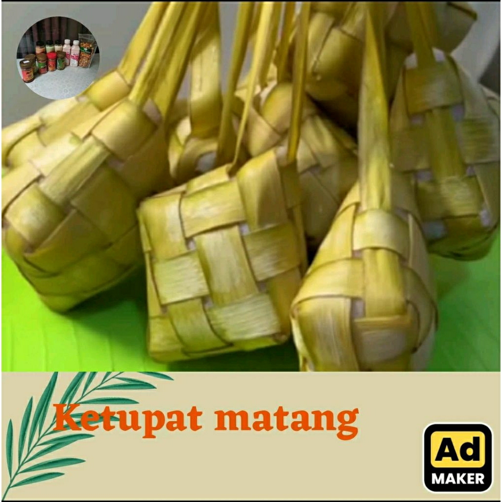 ketupat/ lontong daun siap saji pendamping sate, opor, sayur