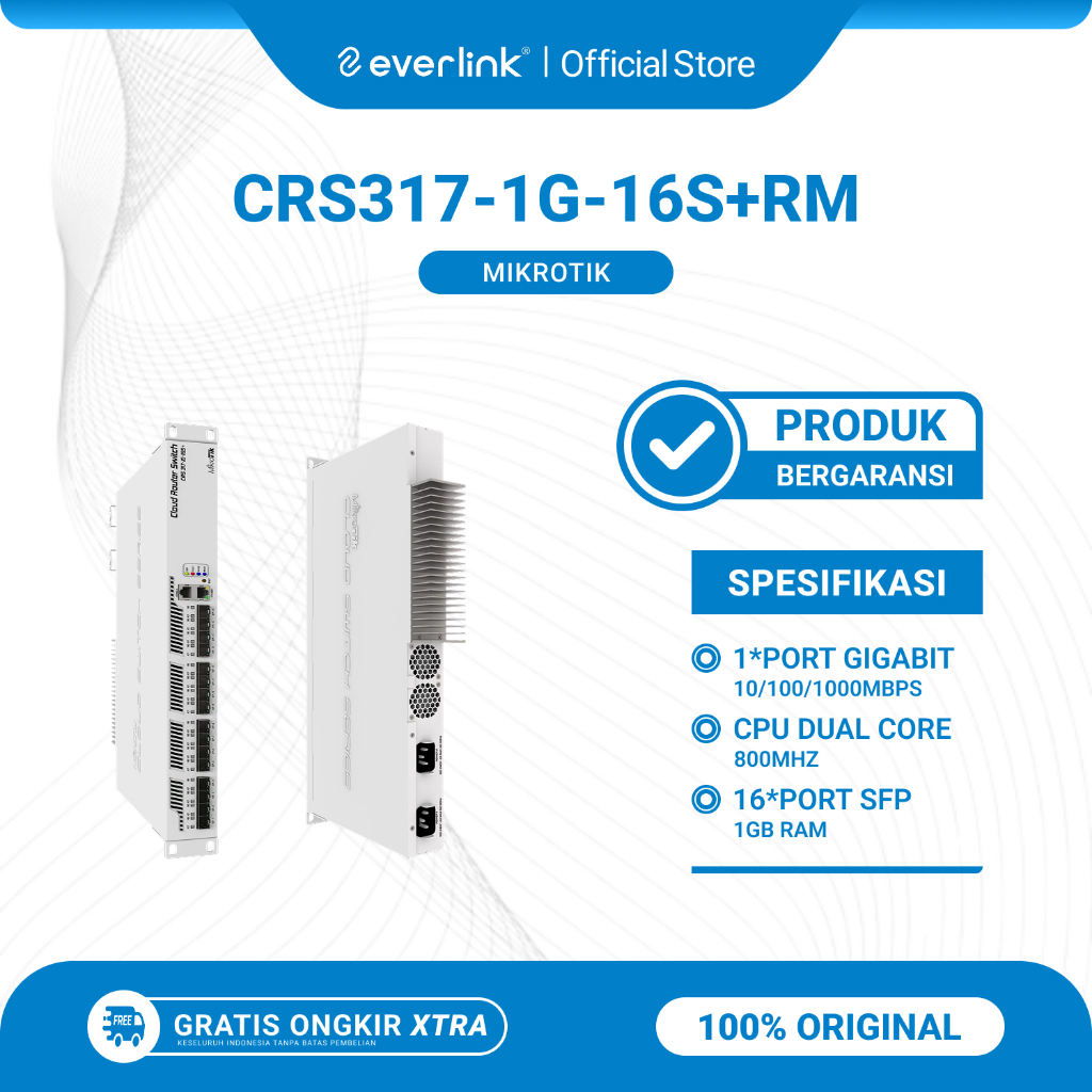 MikroTik CRS317-1G-16S+RM Cloud Router Switch Bekas Original