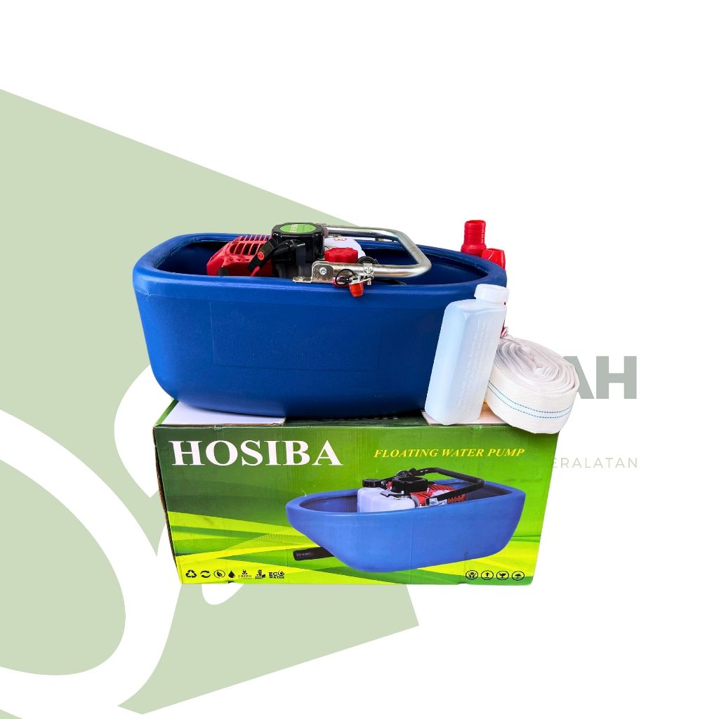 Pompa Apung 2 Tak HOSIBA | Floating Water Pump Bensin Portable Kuat | Mesin Pompa Air Irigasi Sawah,
