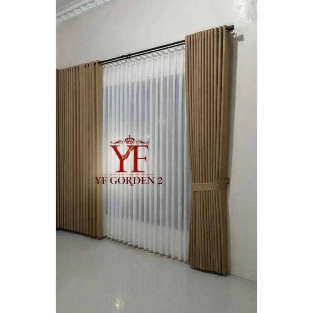 gorden blackout embos doff 9 gelombang motif zig-zag minimalis