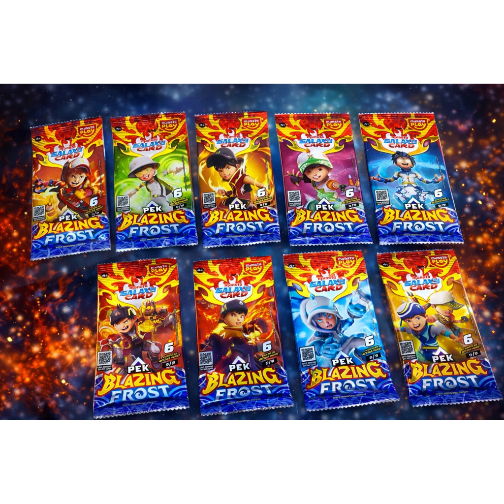 Kartu Game Boboiboy Monsta Galaxy Card Pek Blazing Frost (March 2026)