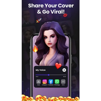 AI Cover & Songs -  Create AI-generated songs with your voice or favorite.