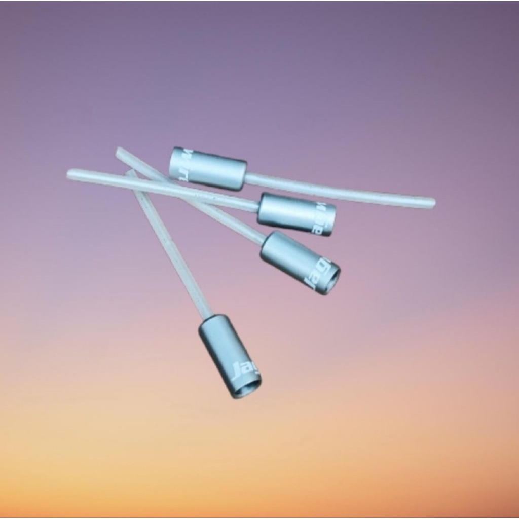 JAGWIRE LINED NOSED END CUP SILVER ORIGINAL