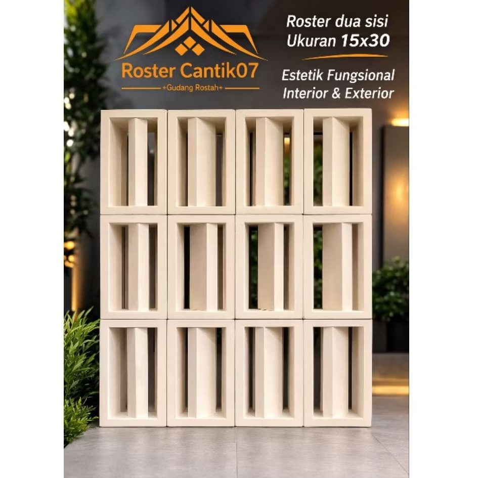 roster lubang angin motif Nako ukuran 15x30 & 15x25 roster beton kualitas terbaik