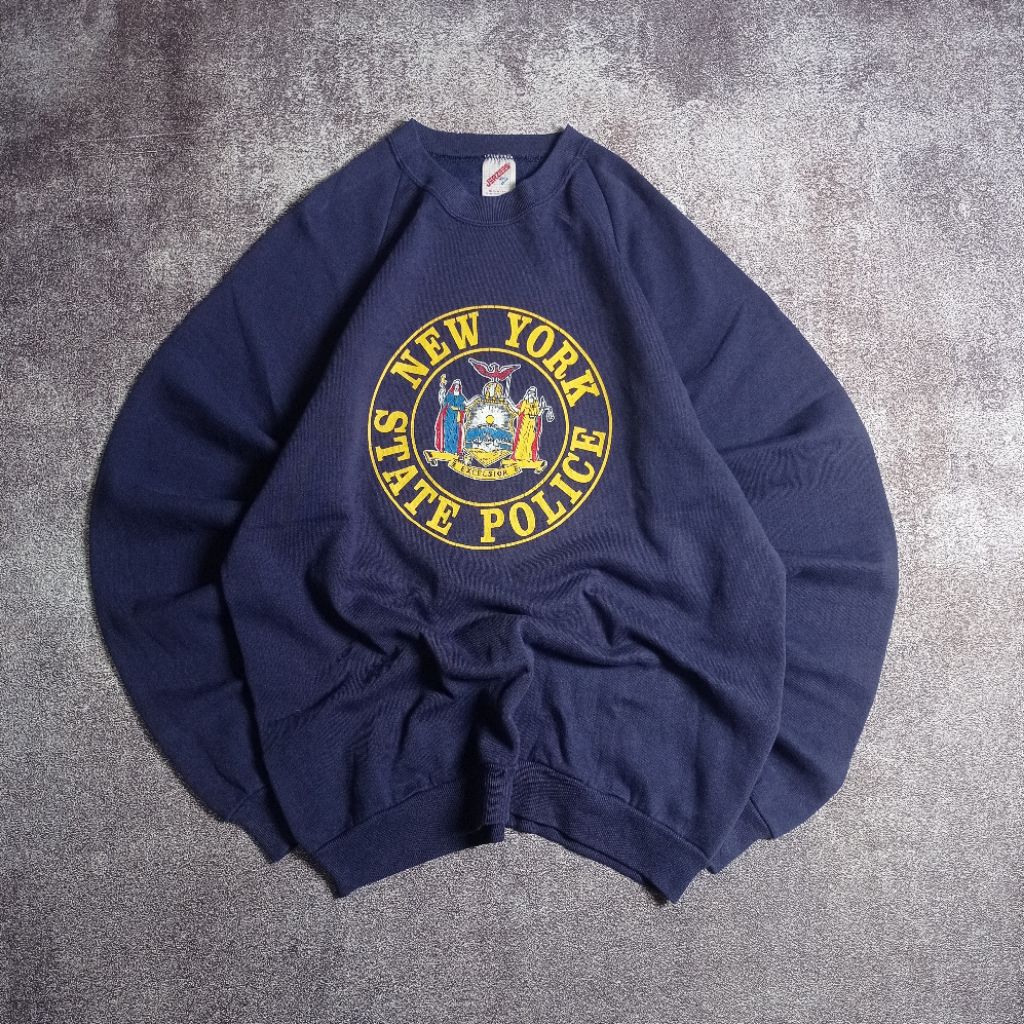 VINTAGE | JERZEES NAVY WAHING | L