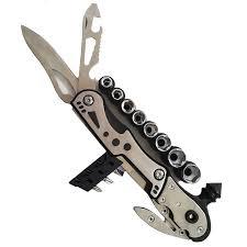 Traveler Multitool MS005 Folding Multi Tool Pisau Lipat Outdoor Camping EDC Tool Set Obeng Kunci Rin