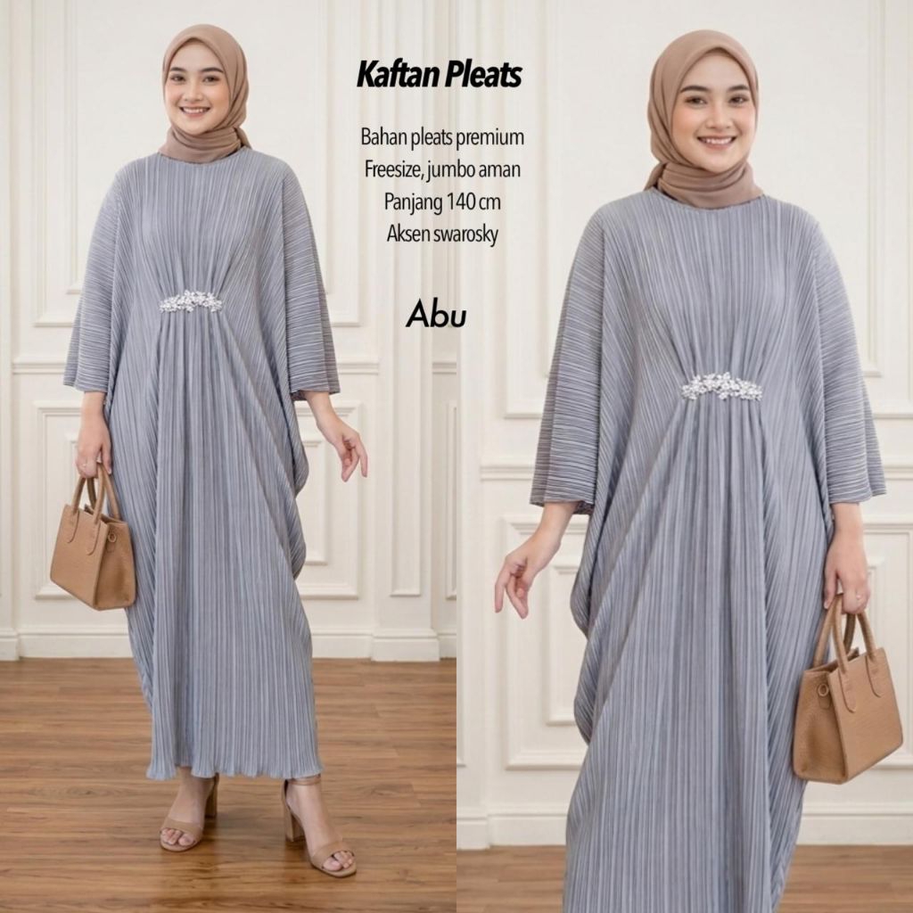 KAFTAN PLISKET PLEATS PREMIUM / Kaftan Lebaran