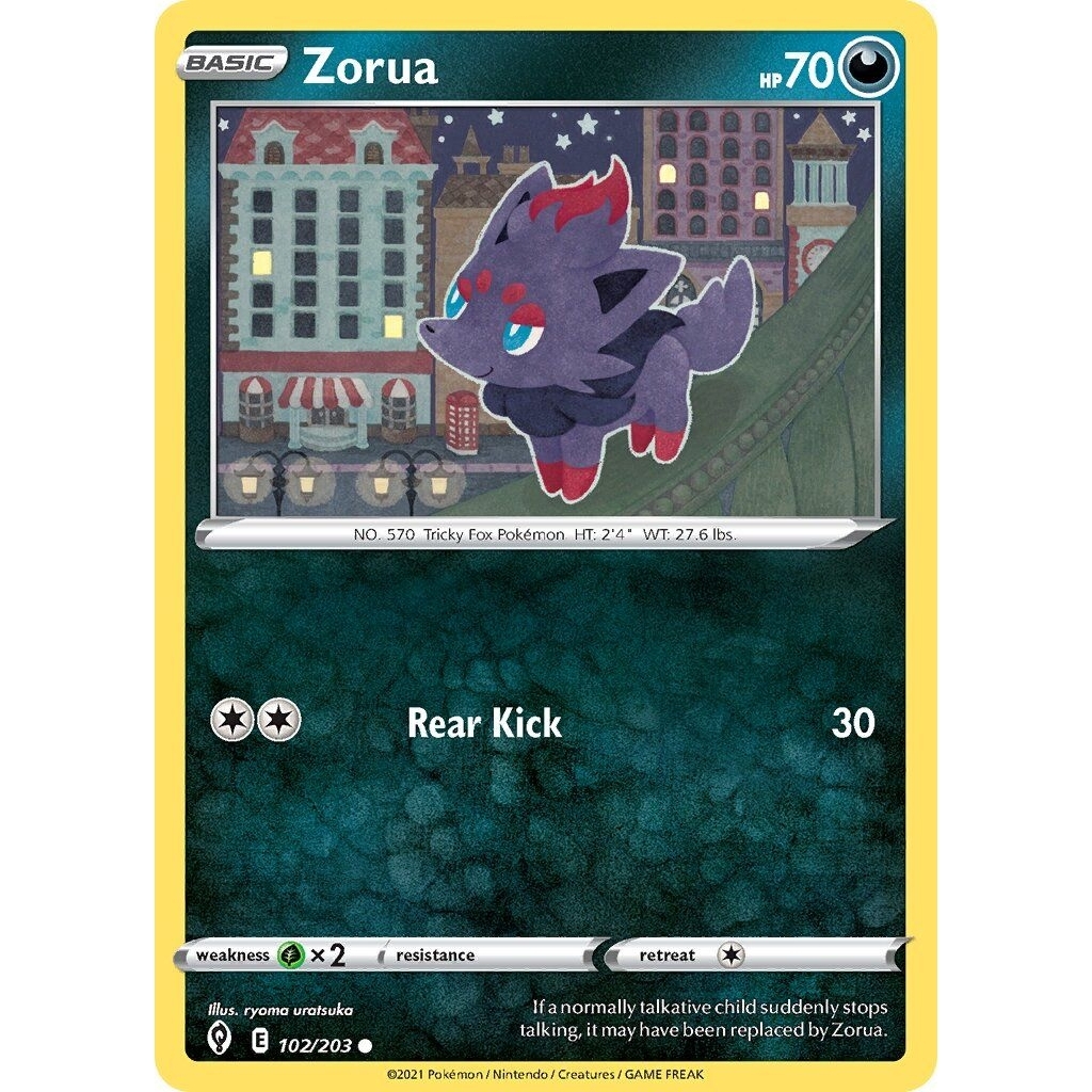 Tcg Pokemon Zorua Common 2021 EVS