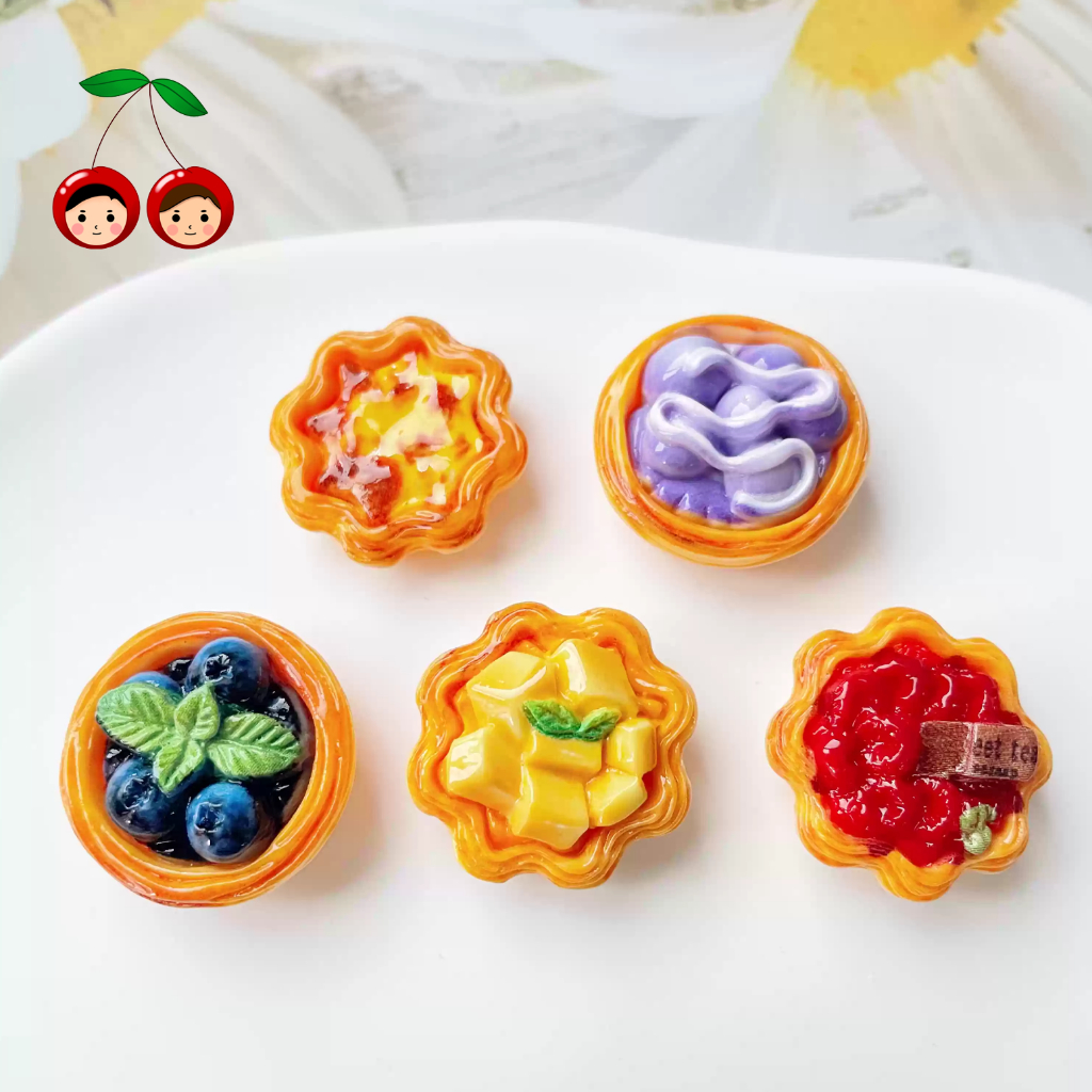 Miniatur Fruit Tart Pie Part 2 - Miniature Dessert Kue Tart Pie untuk Hiasan Rumah Boneka