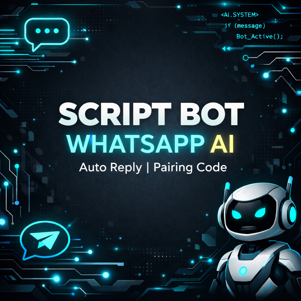Source Code Script Bot WhatsApp AI Auto Reply - Fitur Pairing Code & Anti Call