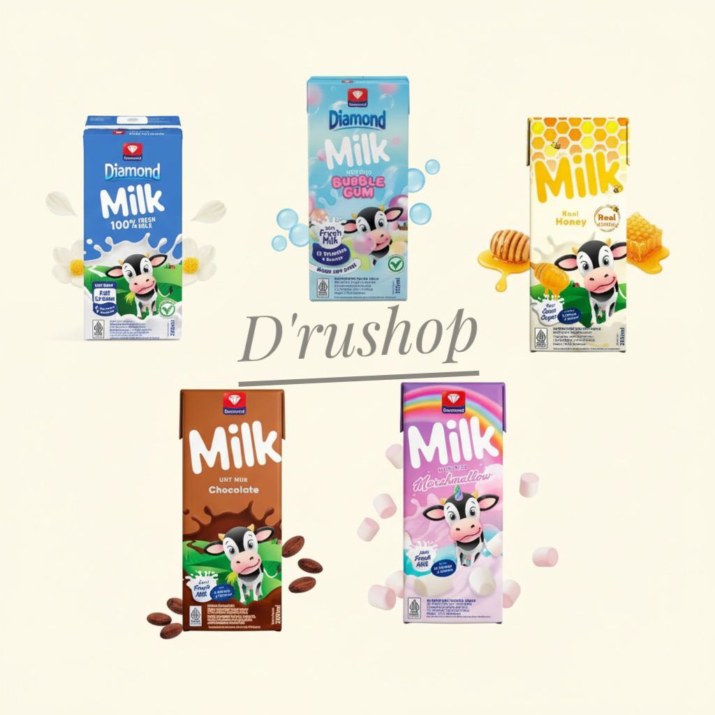 Susu UHT Diamond Milk 200ml 1 dus 24pcs