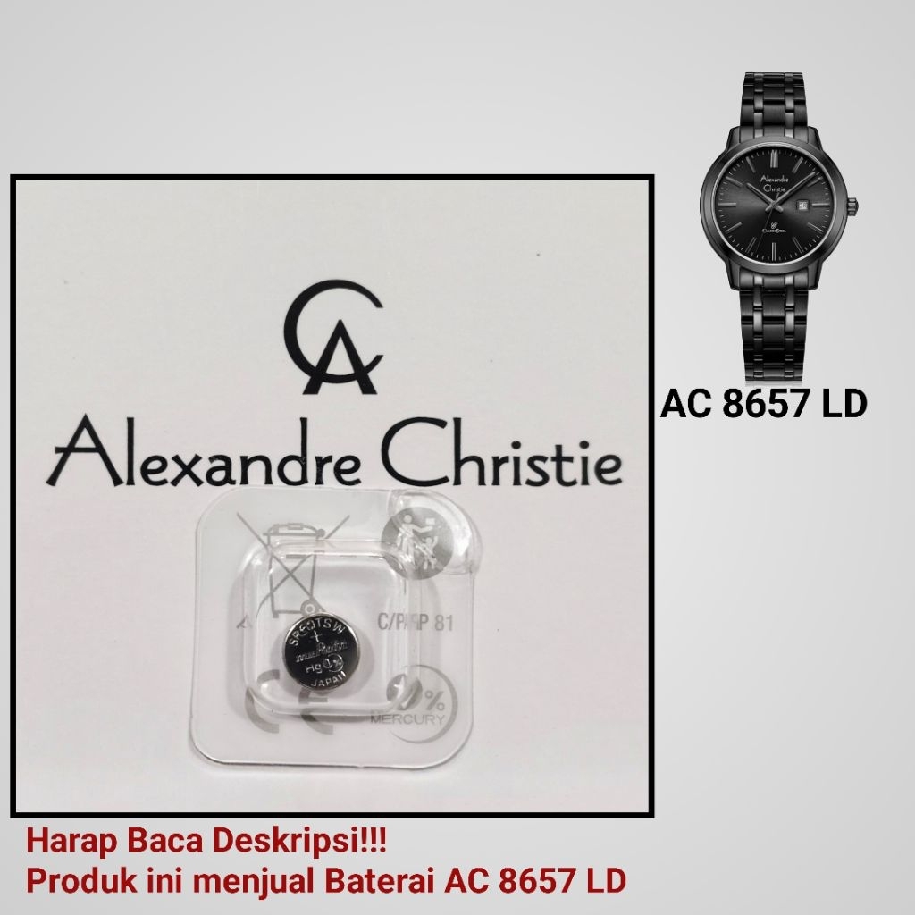 Baterai Jam Tangan Alexandre Christie AC 8657 LD