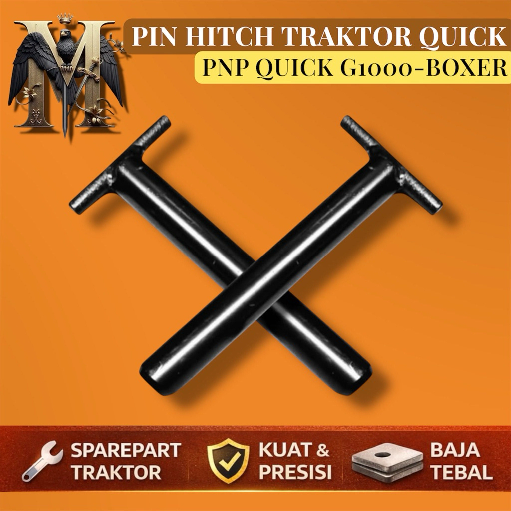 Hitch Pin Sub Assy Quick G1000 Hit Pen Luku Bajak Sindik Singkal Pantek Glebeg Warna Hitam Bahan Bes