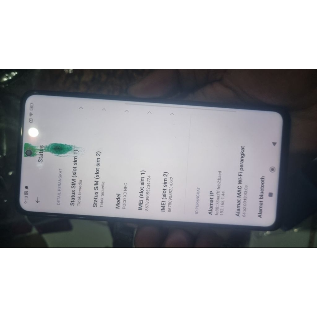 mesin poco x3 nfc minus