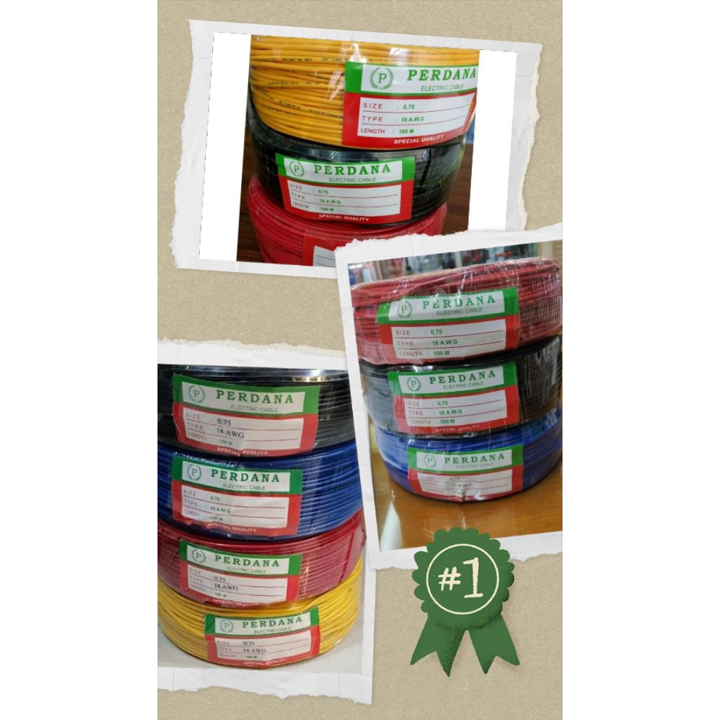 KABEL SERABUT LAMPU MODUL AUDIO PERDANA 0,75