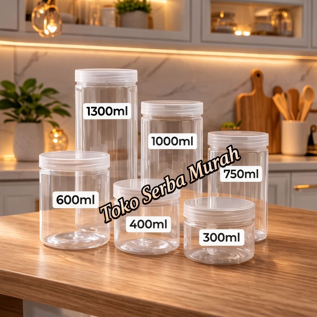 Toples Plastik | Jar Plastik | Toples Bening | Toples Snack | Toples kue Kering | Wadah Makanan Plas