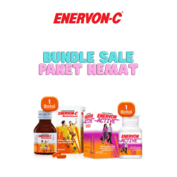 ENERVON PAKET MULTIVITAMIN - ( ENERVON - C BOTOL 1 + ENERVON ACTIVE BOTOL 1) UNGU+KUNING