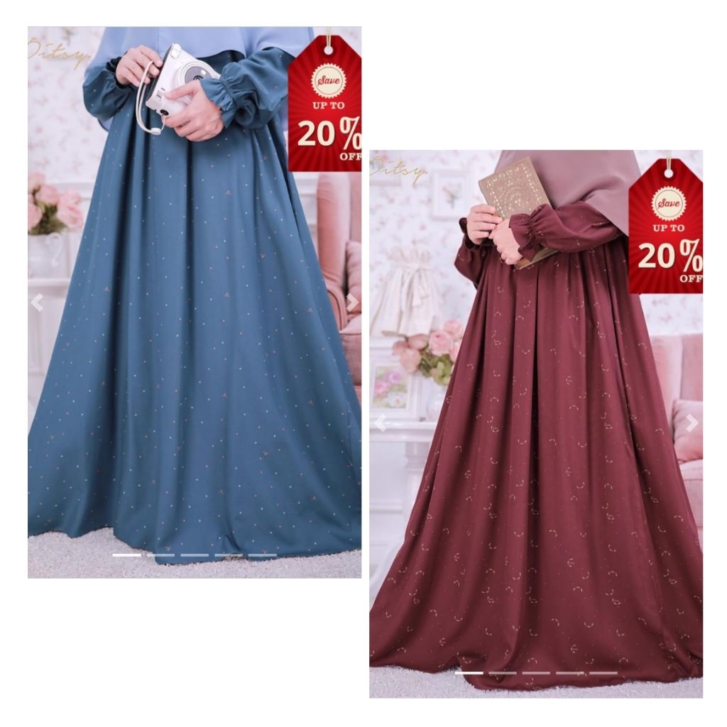 DITSY REJECT MARET 2026 //GAMIS DISTY // BAJU DITSY // BAJU MUSLIM DITSY // DISTY RYSA DEEP RED // D