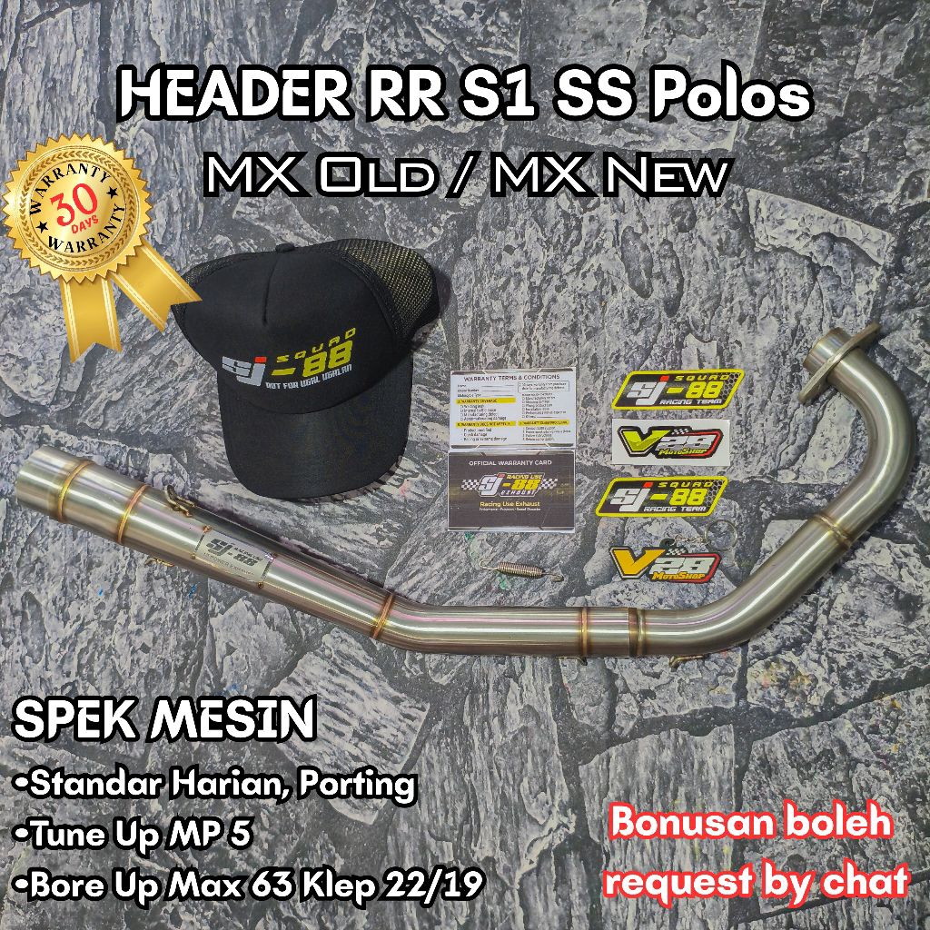 Knalpot SJ88 HEADER Only RR S1 SS MX Old MX New OJMX NJMX LC 135 - Pipa Leheran Roadrace ORIGINAL SJ