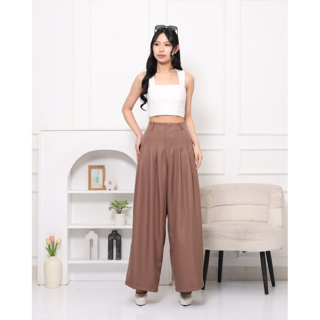 Tometoh | Heidy Pants Wide Leg Pants Kulot Wanita Jumbo