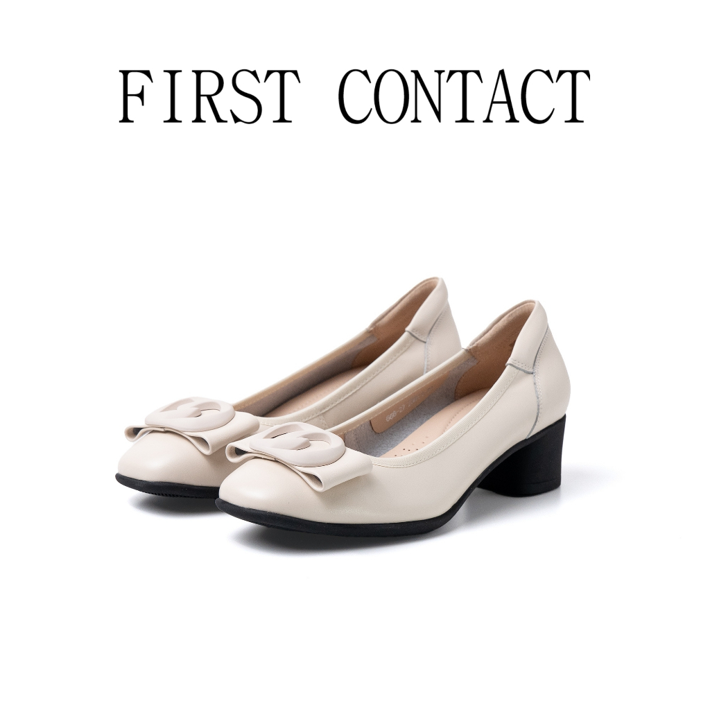 FIRST CONTACT Sepatu Heels Wanita Elegant Orelie White Anti Slip Premium