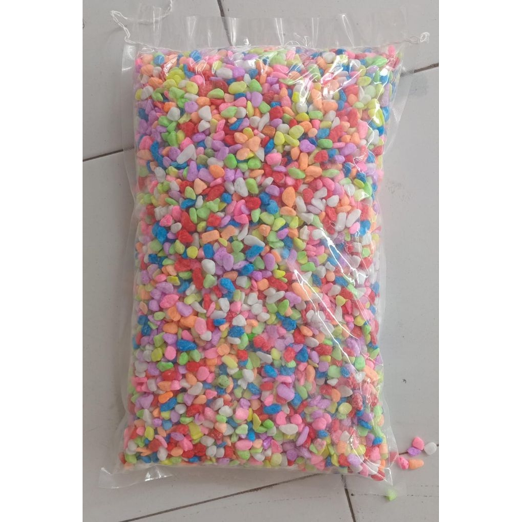 5kg batu warna warni cerah karungan/Batu hias warna/Batu aquarium/Batu warna