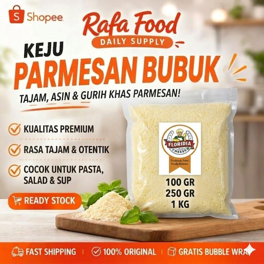 Floridia Keju Parmesan Bubuk Grated Parmesan Cheese 1kg