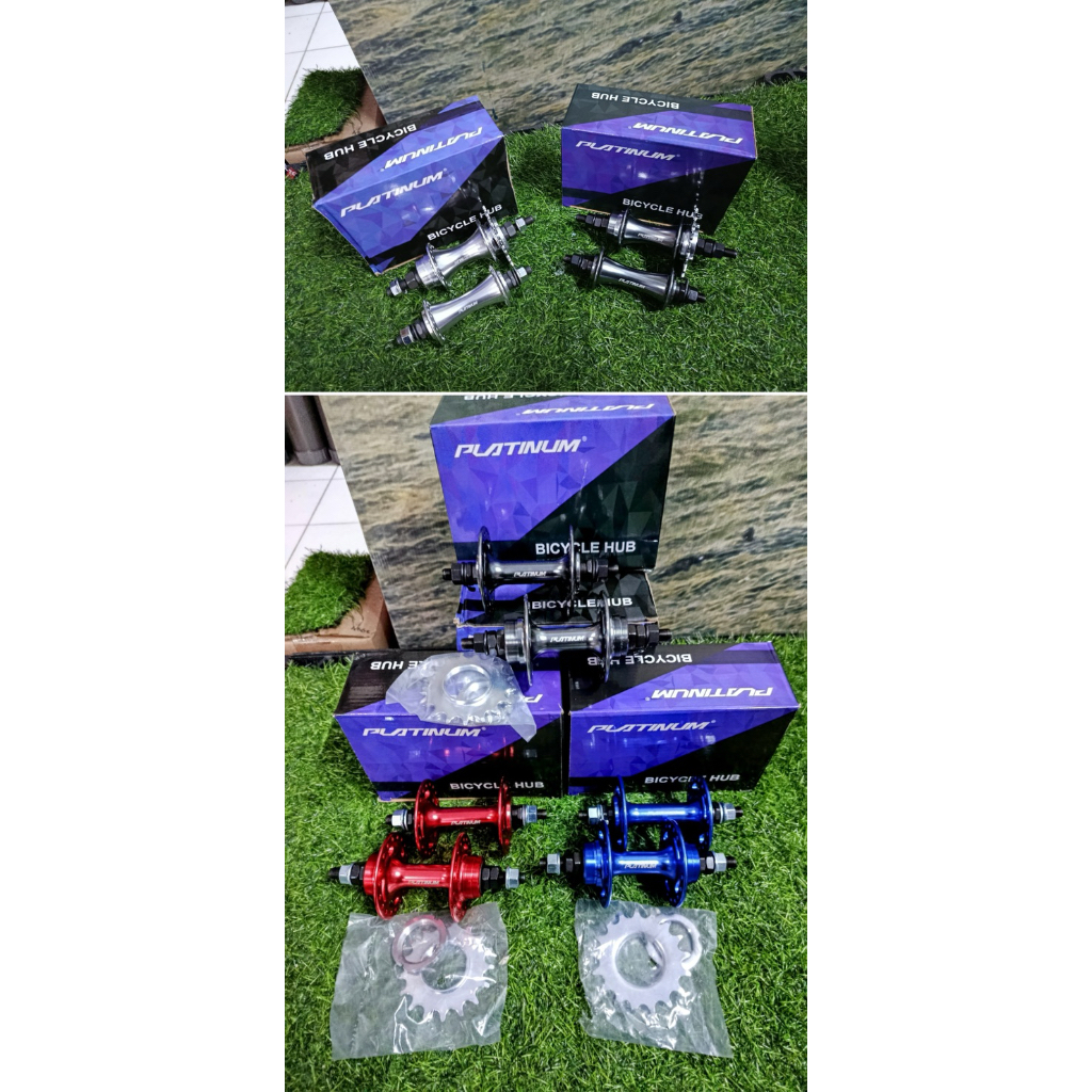 Hub Freehub Set / Doltrap Platinum 36H Sepeda Fixie Cog 17T Fixed Gear Alloy Bearing 36 Hole Bos