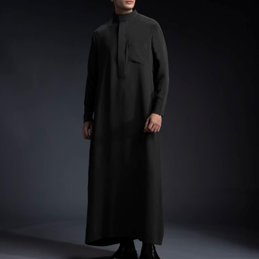 Jubah Gamis muslim premium slim fit pria - M