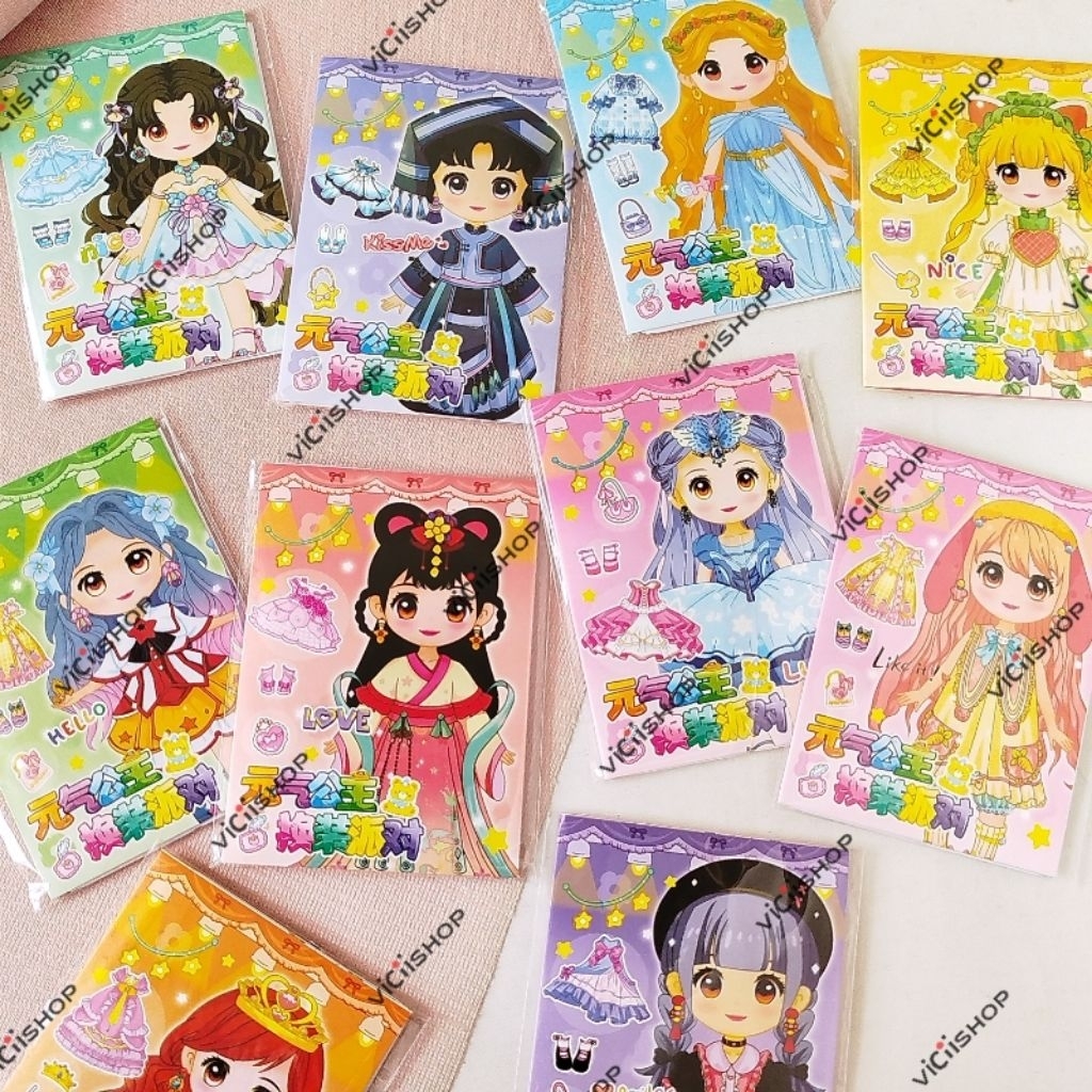 Mainan Stiker Tempel Wajah Baju Girl | Mainan Stiker Mendandani | Mainan Anak Perempuan