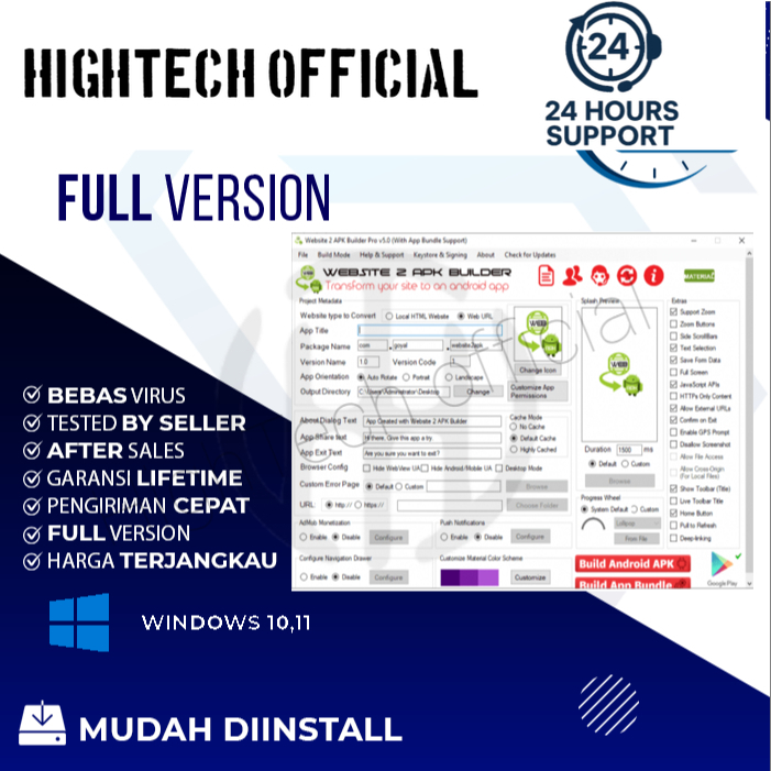 Aplikasi Konversi Web ke Aplikasi Website 2 APK Builder Pro 5 [WIN] Full Version