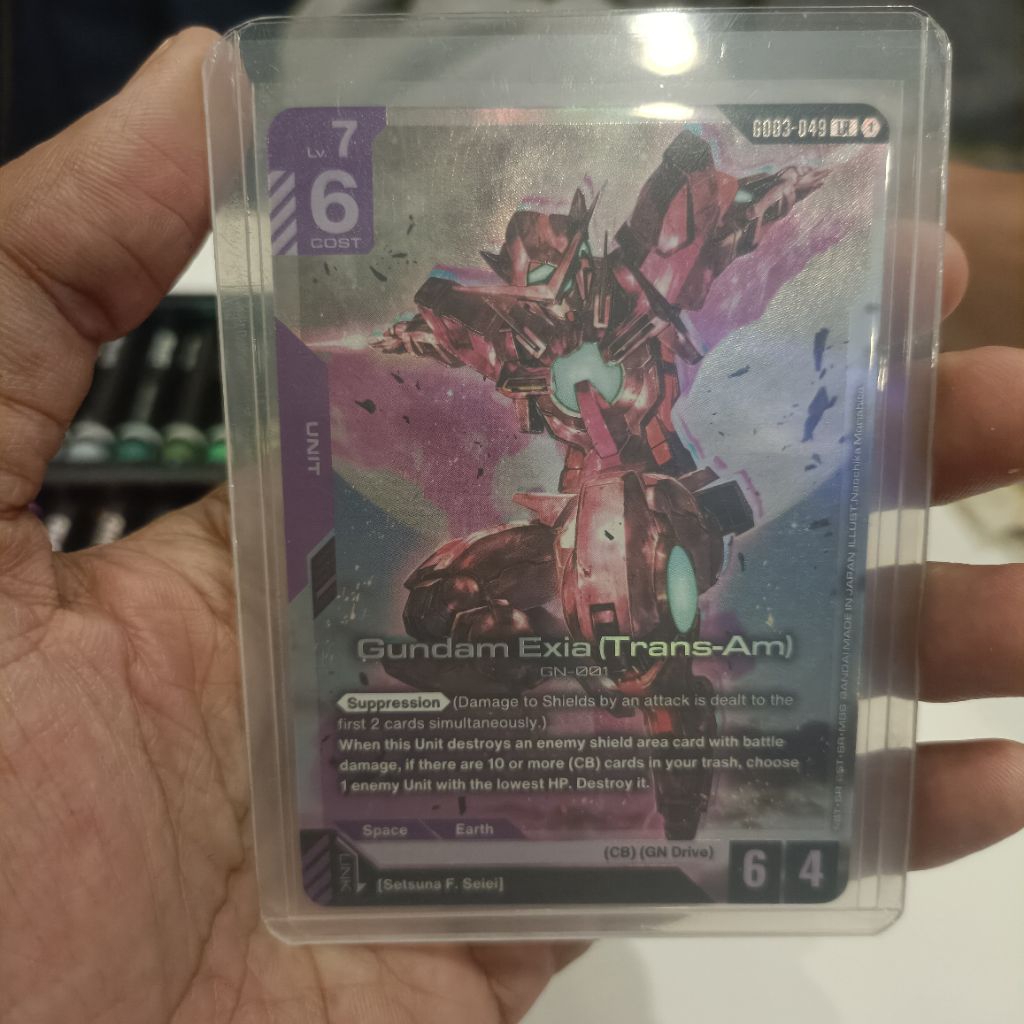 Gundam TCG GD03 ENGLISH GD03-049 LR Gundam Exia (Trans Arm) Kartu Single Card Games