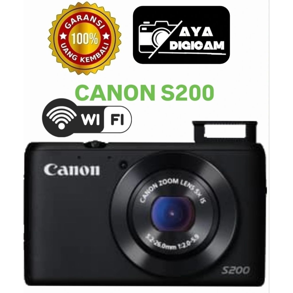 Canon s200 kamera pocket Canon hitam digicam -SLIM wifi