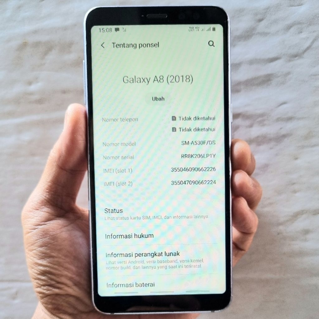 Hp Samsung A8 2018 4/32 NFC Second Original Eks Sein