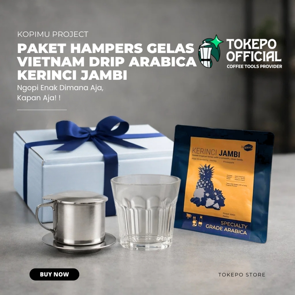 Paket Hampers Manual Brew Coffee Vietnam Drip Coffee Set Gelas Vietnam Drip Kopi Beans Arabica Kerin