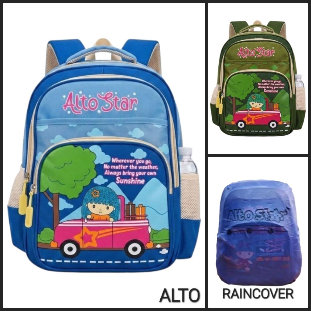 Tas Ransel Sekolah Anak Perempuan/Cewek TK SD Alto Star