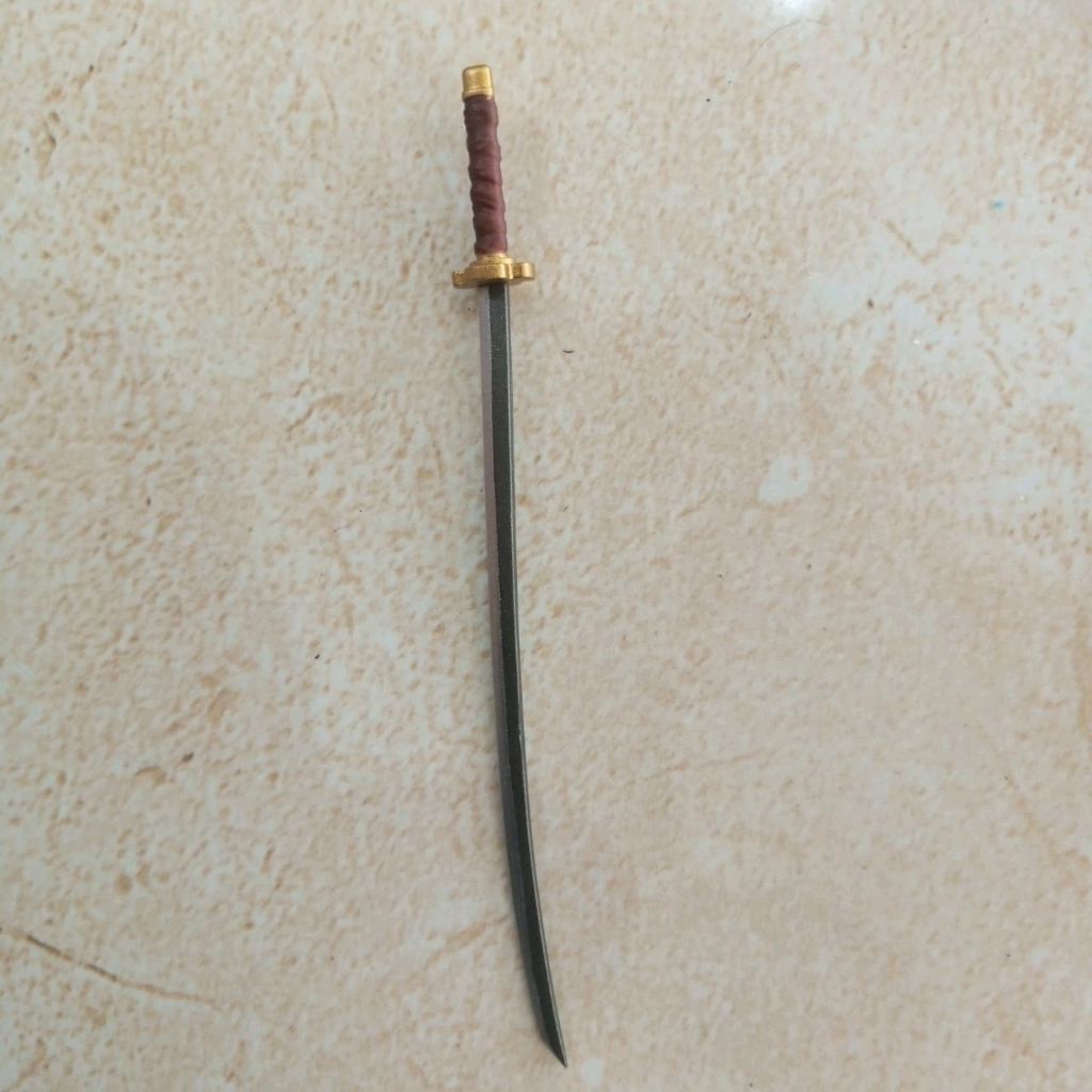 katana dasin inuyasha pedang senjata kitbash samurai 1/12 mainan action figure