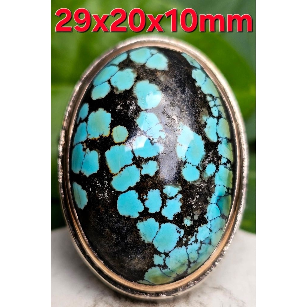 Batu Pirus Hubei Xinjiang Biru Toska Semburat Hijau - Elegan, Mewah, Tidak Retak