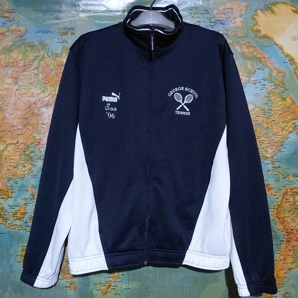 jaket tracktop PUMA black white oversized original