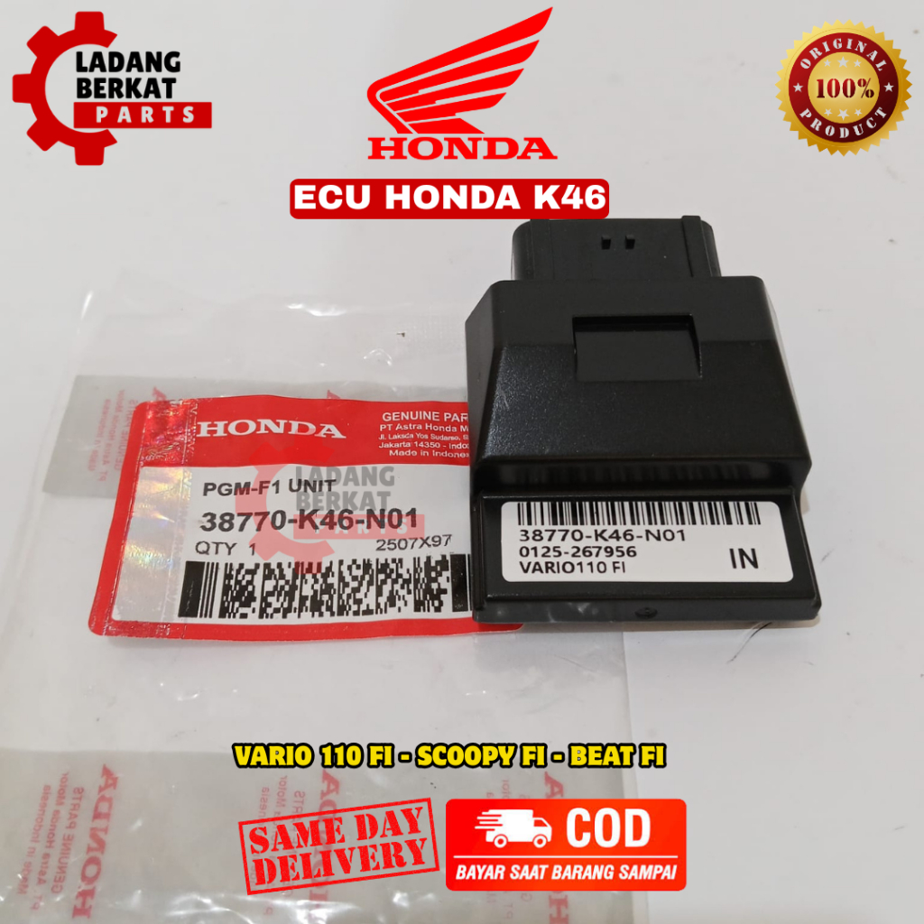 ECU ORIGINAL HONDA K46 | MOTOR VARIO 110 FI, SCOOPY FI, BEAT FI