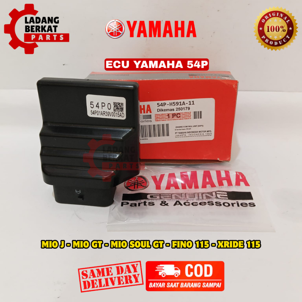 ECU ORIGINAL YAMAHA 54P | MOTOR MIO J, MIO GT, MIO SOUL GT, FINO 115, XRIDE 115