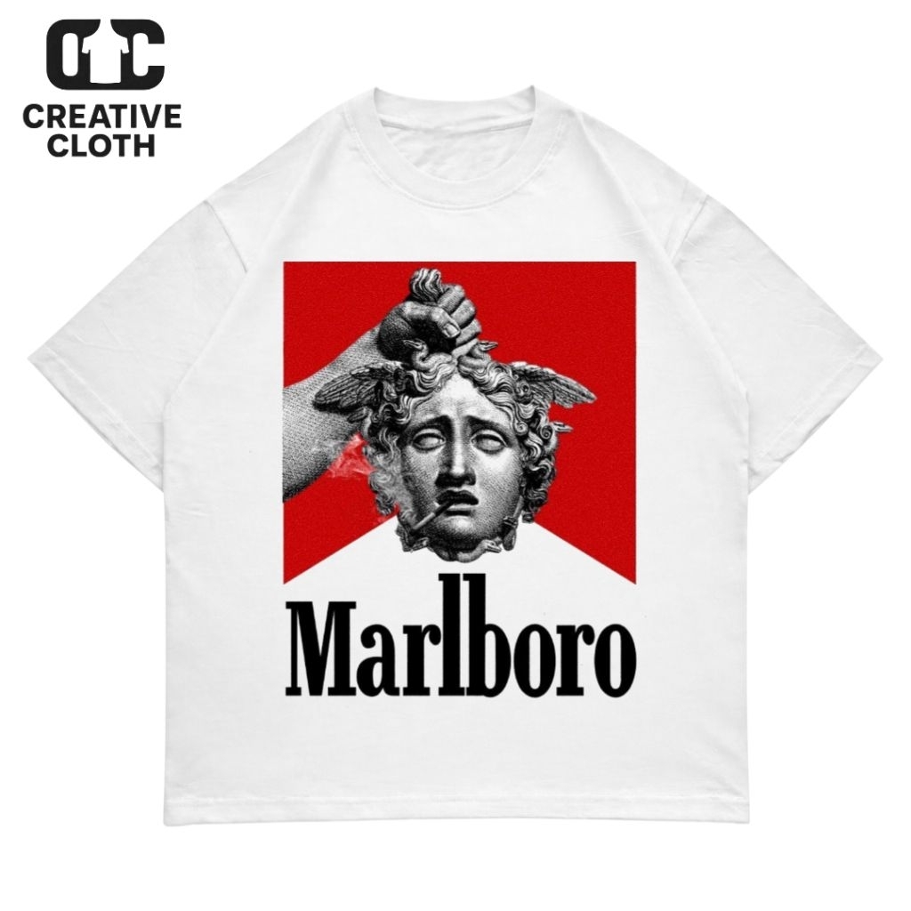 KAOS BAJU OVERSIZE MALBORO Y2K | T-SHIRT OVERSIZE PUTIH STYLE Y2K VINTAGE BOOTLEG | BAND METAL MUSIK