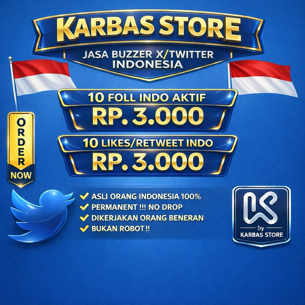 Followers Twitter Indonesia Aktif Real Akun Manusia 100% Permanen Non Drop Murah Follower Twitter Re