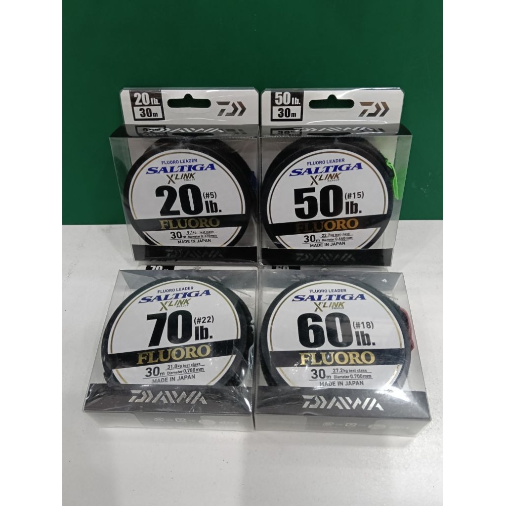 Senar pancing FLUOROCARBON DAIWA SALTIGA XLINK LEADER 30m.